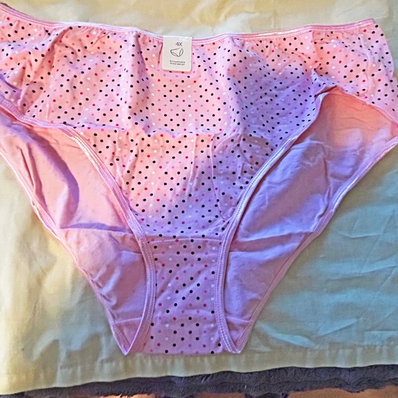 HIGH CUT BRIEFS, COTTON SPANDEX, PINK DOT, SIZE 4X, DéESSE COLLECTION for ADDITI - Picture 5 of 6